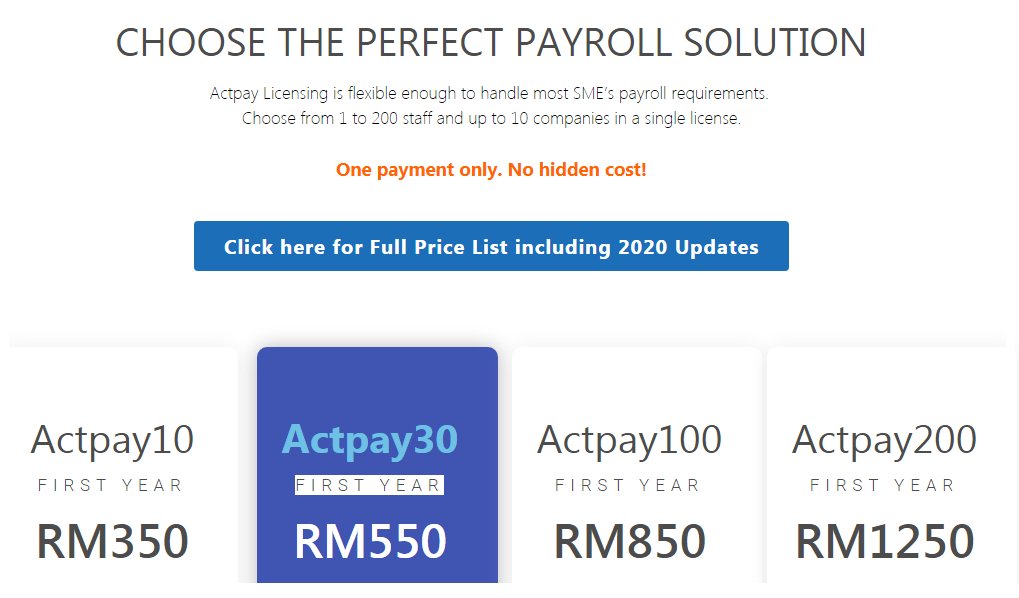 actpay pricing