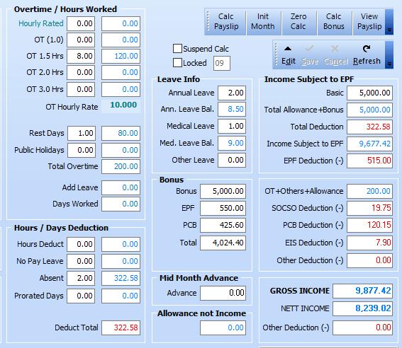 Payroll system details